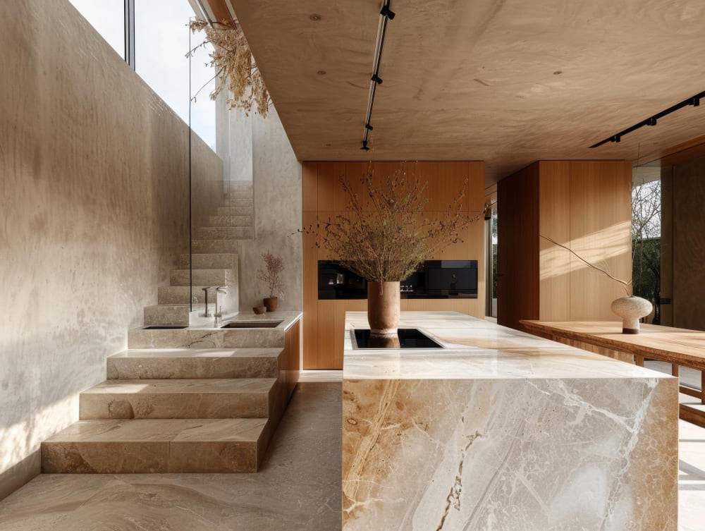 El mármol es un gran aliado del diseño de interiores